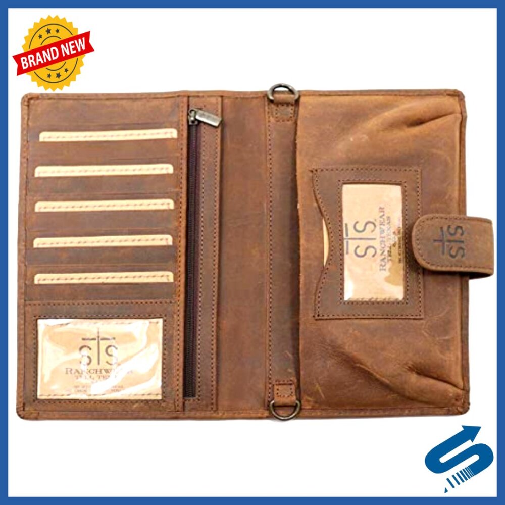 Genuine Leather Crossbody Bag with Multiple Card Slots and Adjustable Strap - Picture 5 of 6